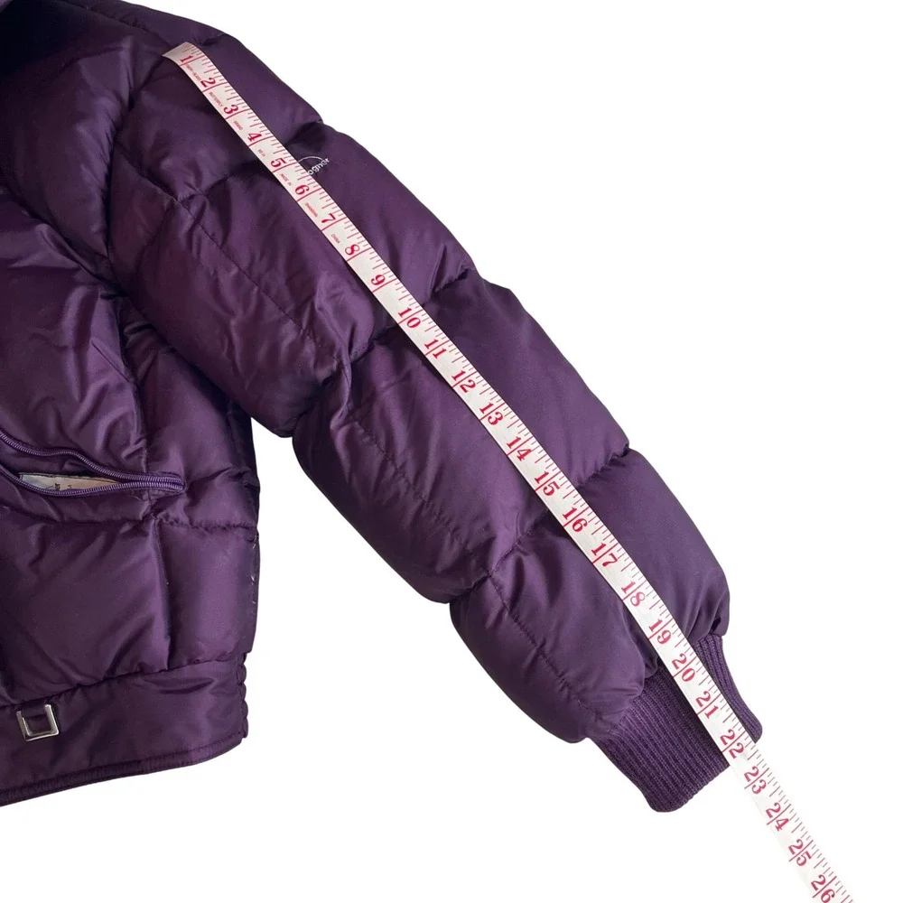Vintage Bogner Purple Puffer Jacket Goose Down Filled Women's Size‎ Medium